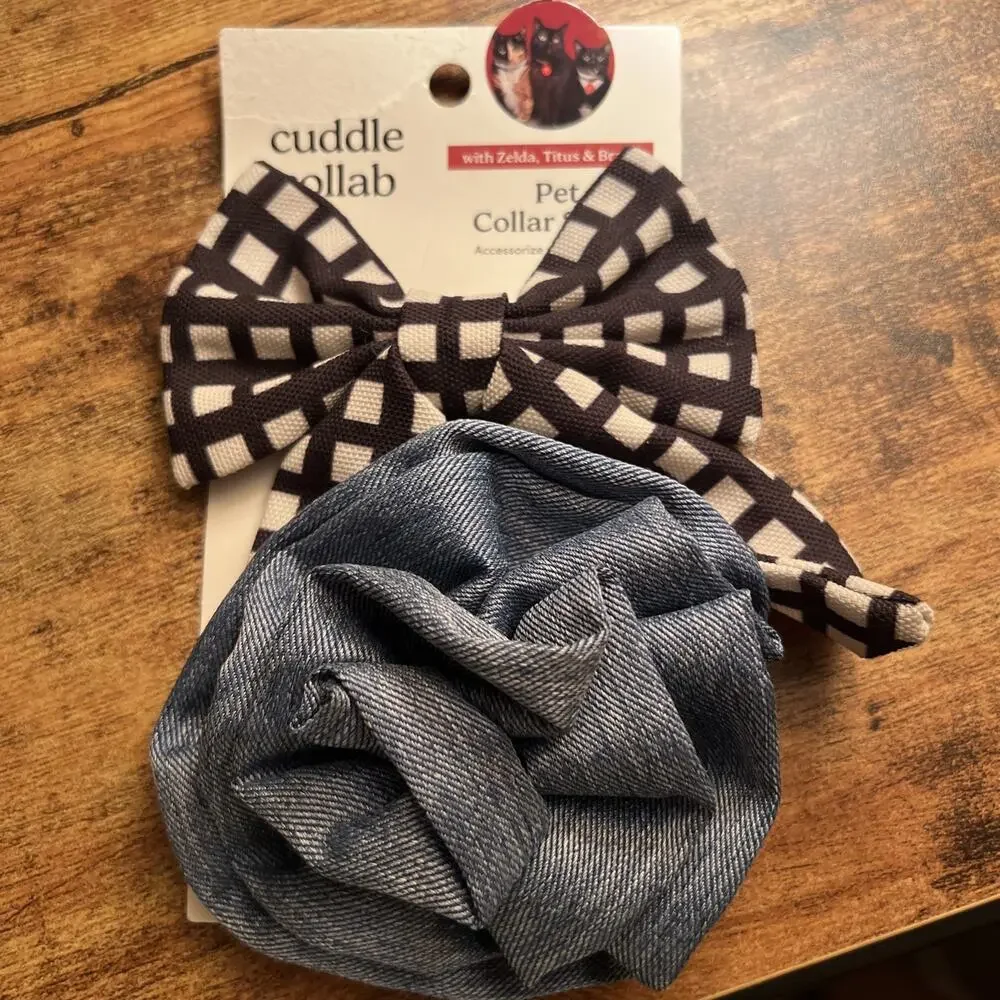 The cuddle collab - Pet Collar Slides Bows New